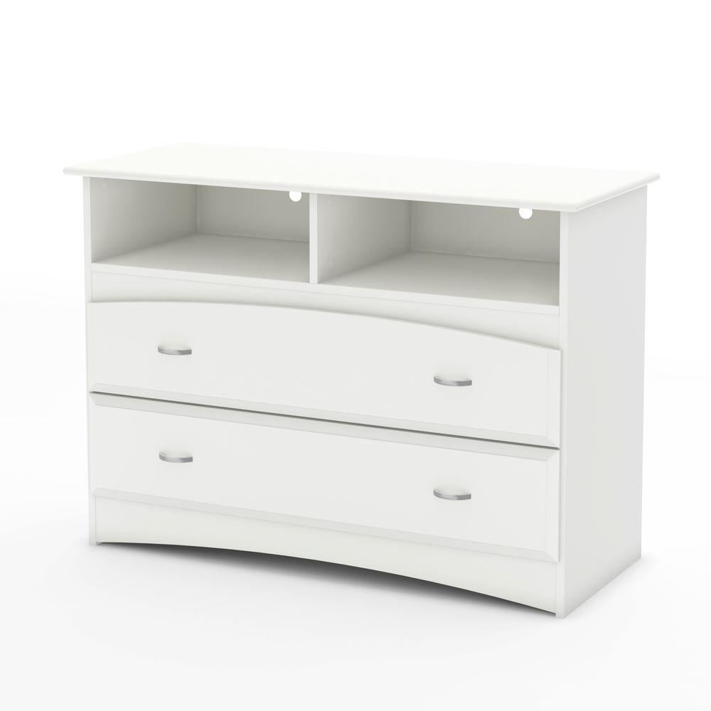 South Shore Imagine 2 Drawer White Chest 3560043 The Home Depot
