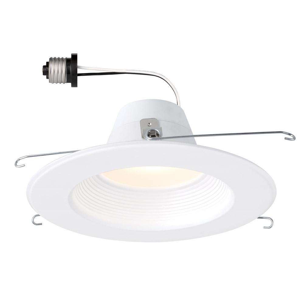 Envirolite 5 In 6 Remodel White Integrated Led Recessed Ceiling Downlight Baffle Trim Dimmable 3500k Envirolite 5 In 6 Remodel White Integrated Led Recessed Ceiling Downlight Baffle Trim Dimmable 3500k