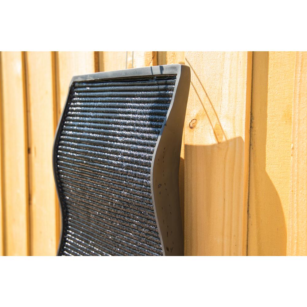 Kenroy Home Ripple Black Resin Indoor Floor Fountain 51028bl The