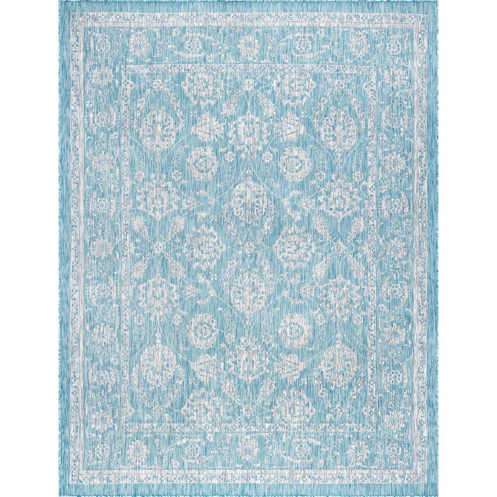 Tayse Rugs Veranda Aqua 5 Ft 3 In X 7 Ft 3 In Outdoor Area Rug
