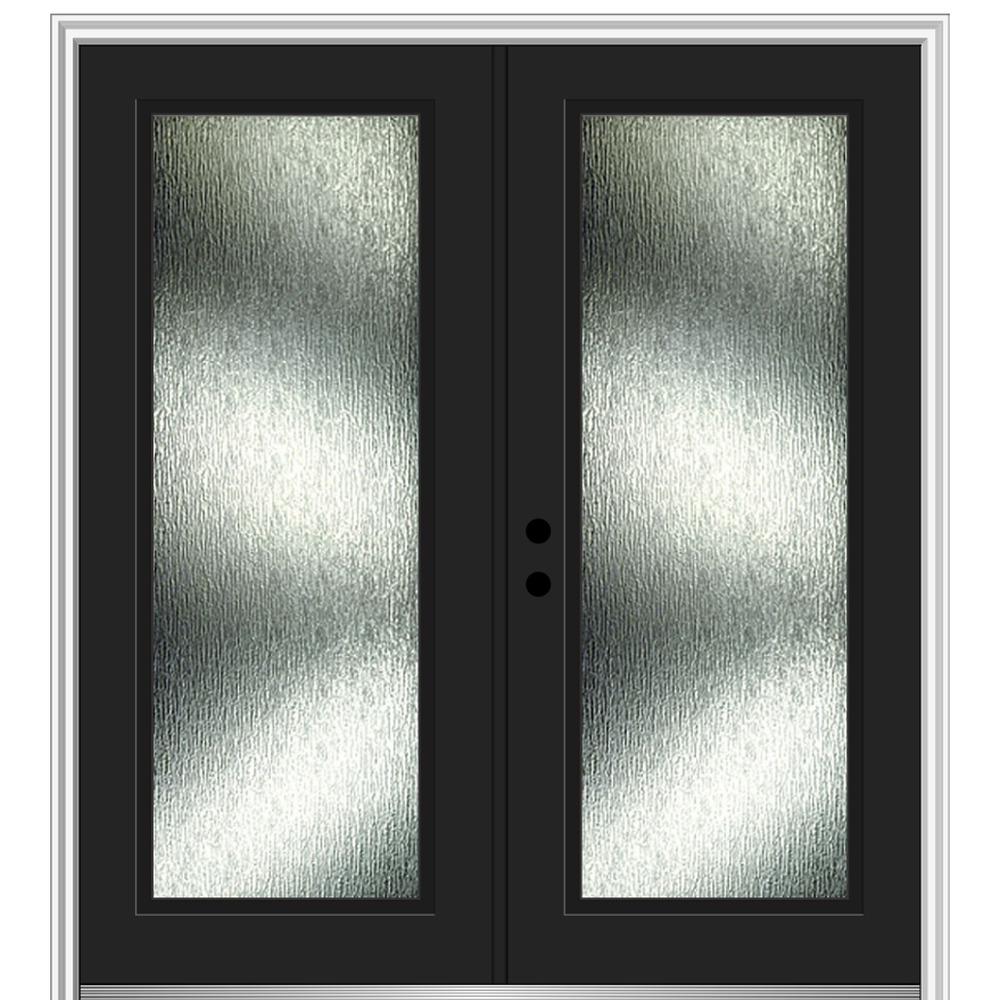 MMI Door 72 in. x 80 in. RightHand Inswing Full Lite Rain Glass