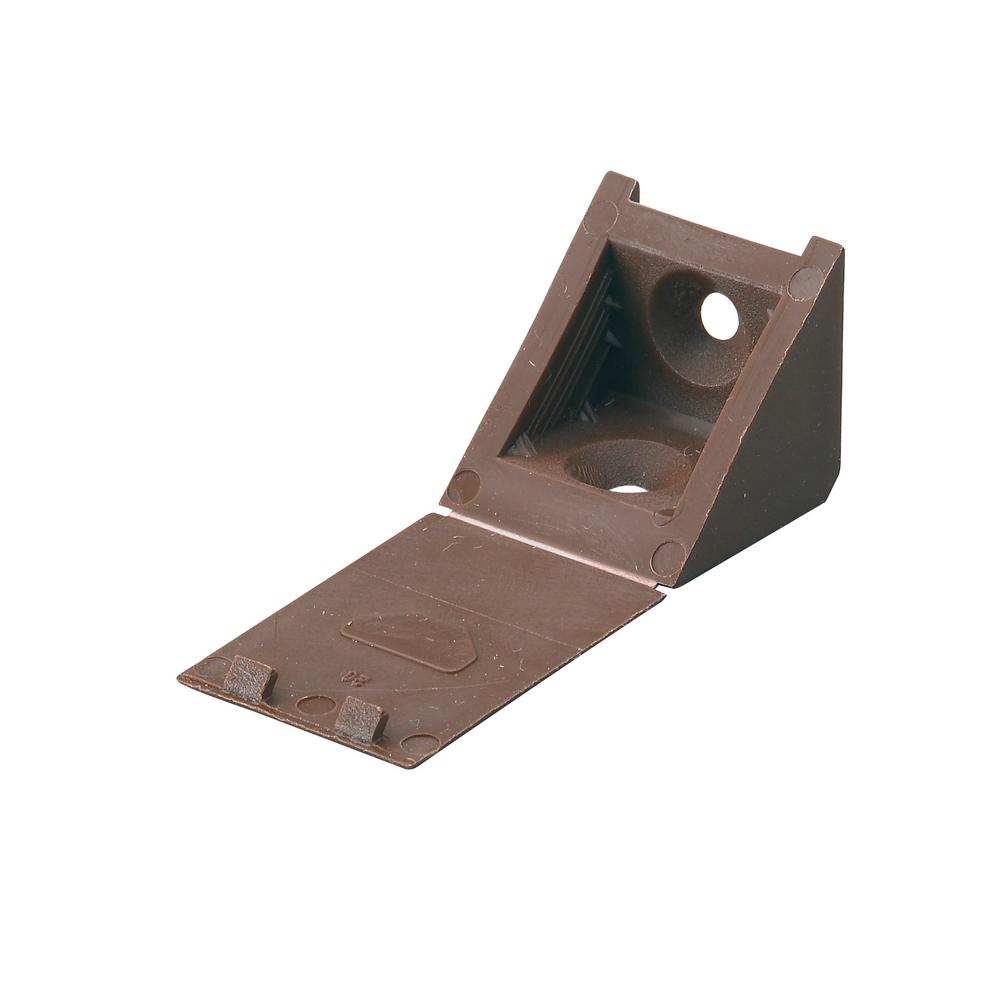 ScrewOn Plastic Connector and Stabilizer for Corners and Edges, Brown