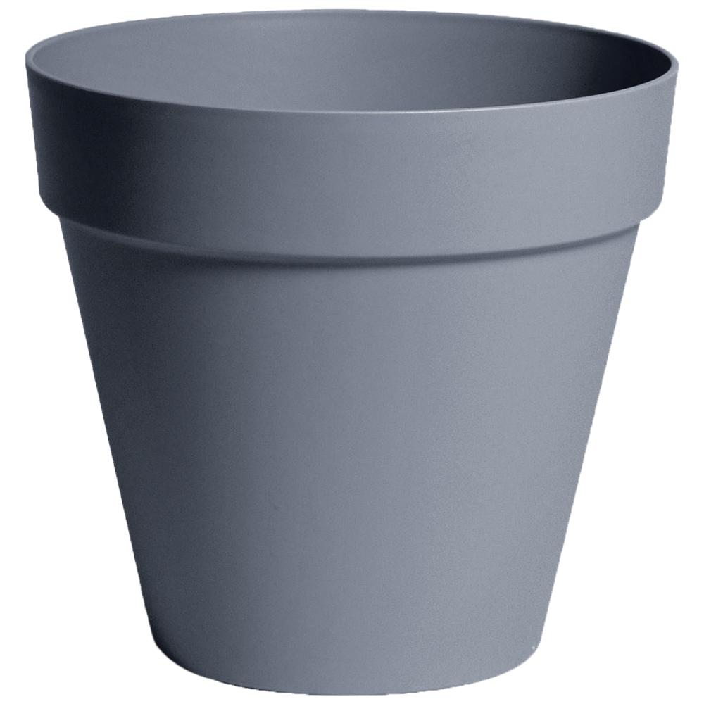 Pride Garden Products Rio 10.25 in. Dia Pebble Grey Plastic Planter