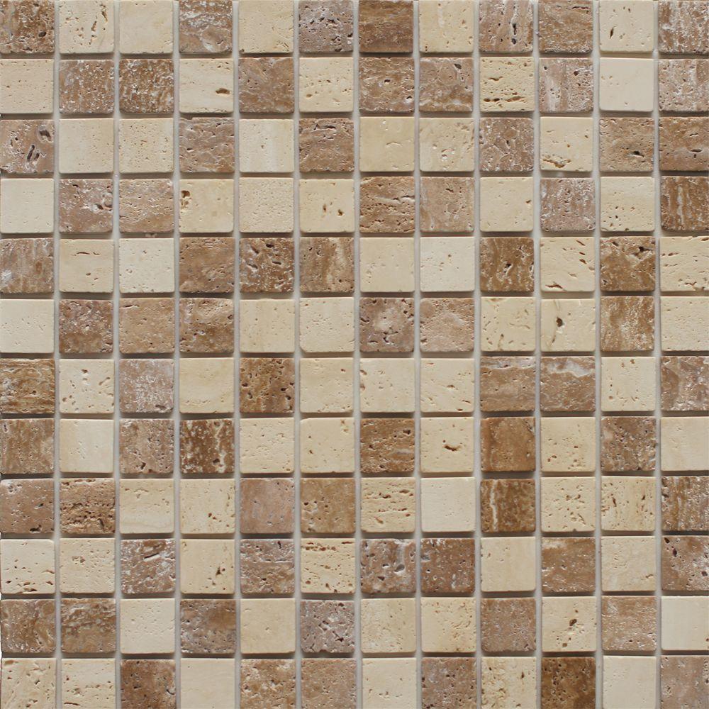 Instant Mosaic 12 in. x 12 in. Peel and Stick Natural ...