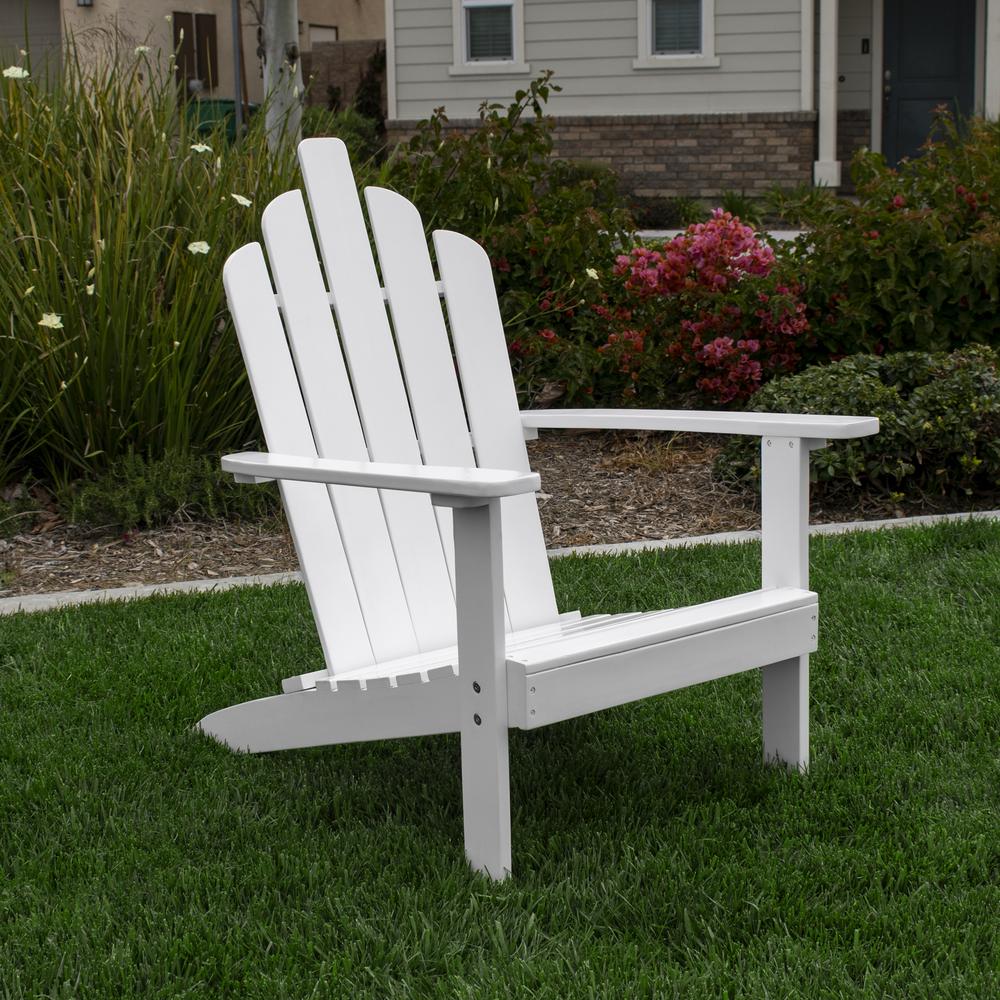 Westin Outdoor Marley White Wood Adirondack Outdoor Patio Chair 2003012