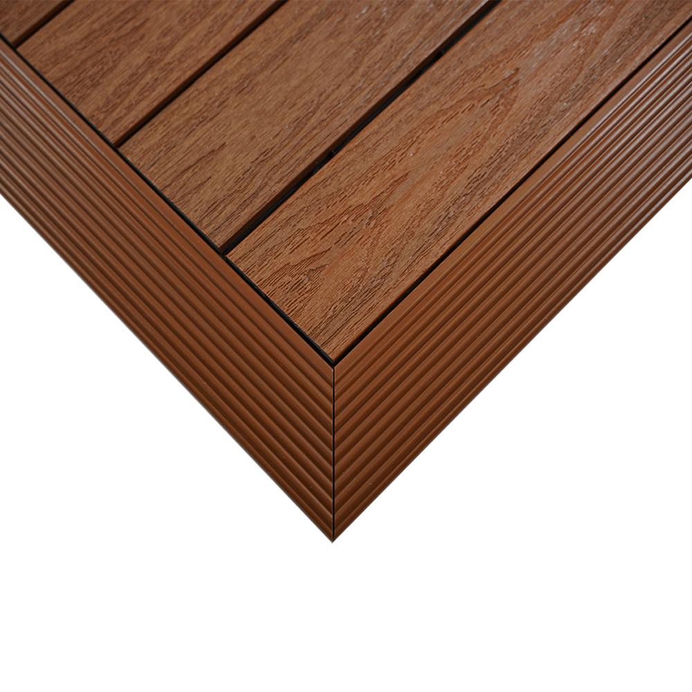 NewTechWood 1/6 ft. x 1 ft. Quick Deck Composite Deck Tile Outside