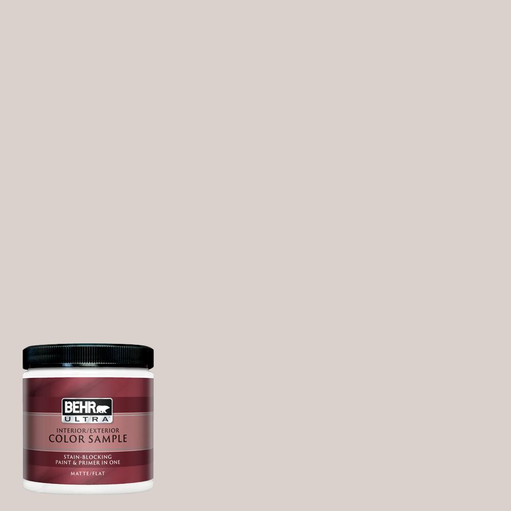 Behr Ultra 8 Oz N200 1 Moth Gray Matte Interior Exterior Paint And Primer In One Sample