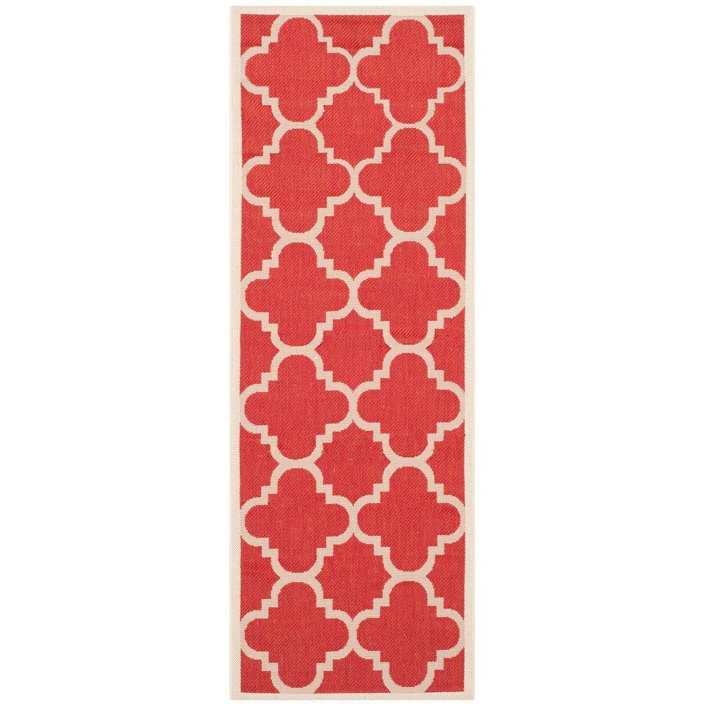 red outdoor runner rug