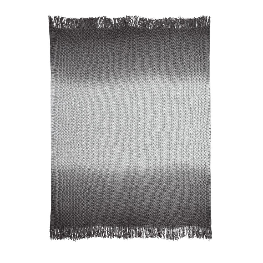 SAND CLOUD 50 in. x 60 in. Gray Ombre Throw Blanket** The Home Depot