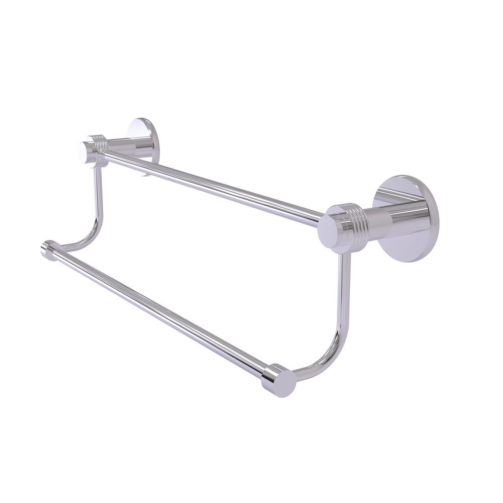 Allied Brass RD-72//18-PC Retro Dot Collection 18 Inch Double Towel Bar Polished Chrome