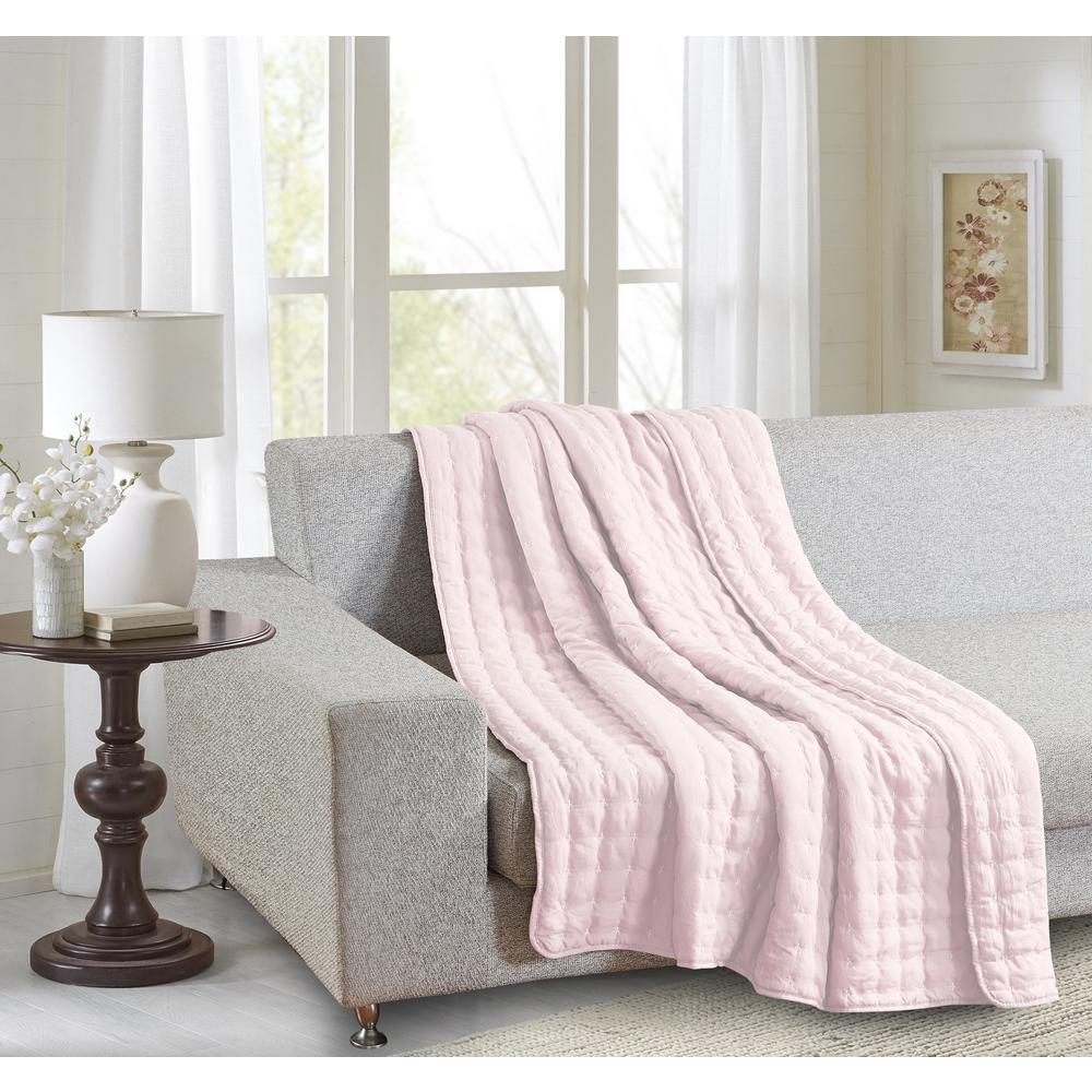 pink throw blanket