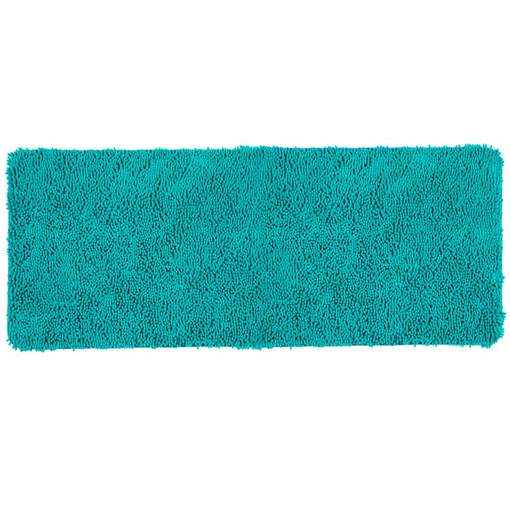 Lavish Home Shag Seafoam 24 in. x 60 in. Memory Foam Bath Mat6719SF