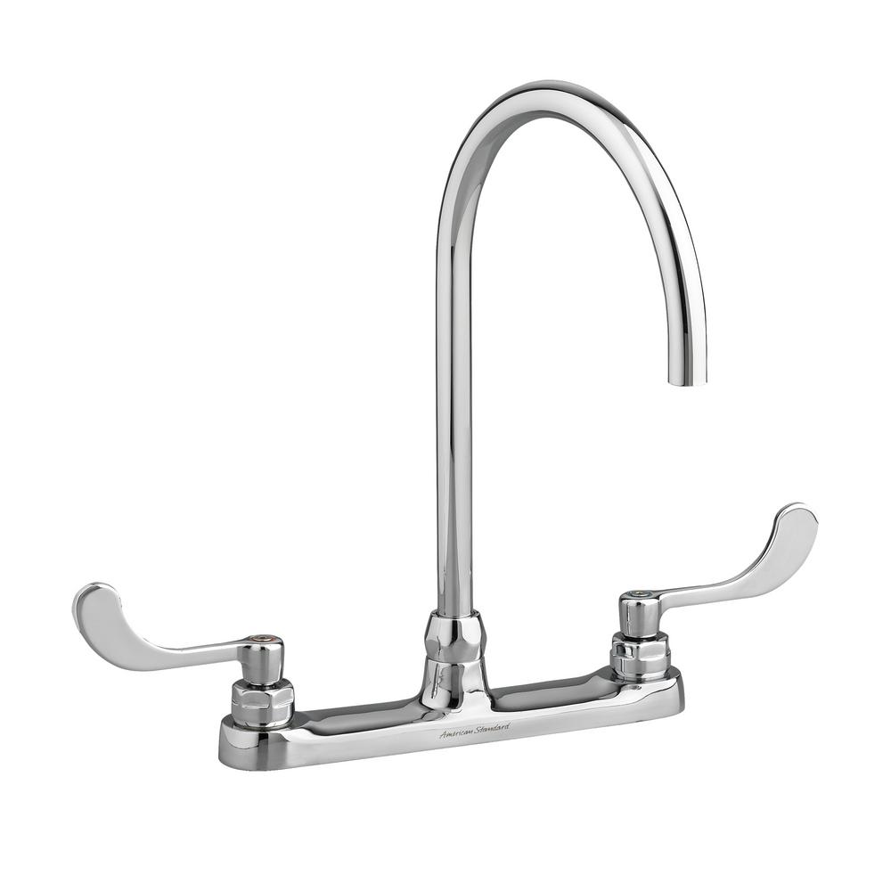 American Standard Monterrey 2 Handle Standard Kitchen Faucet With   Polished Chrome American Standard Standard Spout Faucets 6409180 002 64 1000 