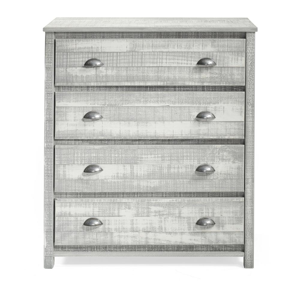 Alaterre Furniture Rustic 4 Drawer Chest Rustic Gray Ajru02rg