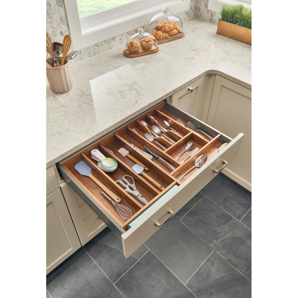Rev A Shelf Short Walnut Cutlery Tray Insert 4wct Wn 1sh The