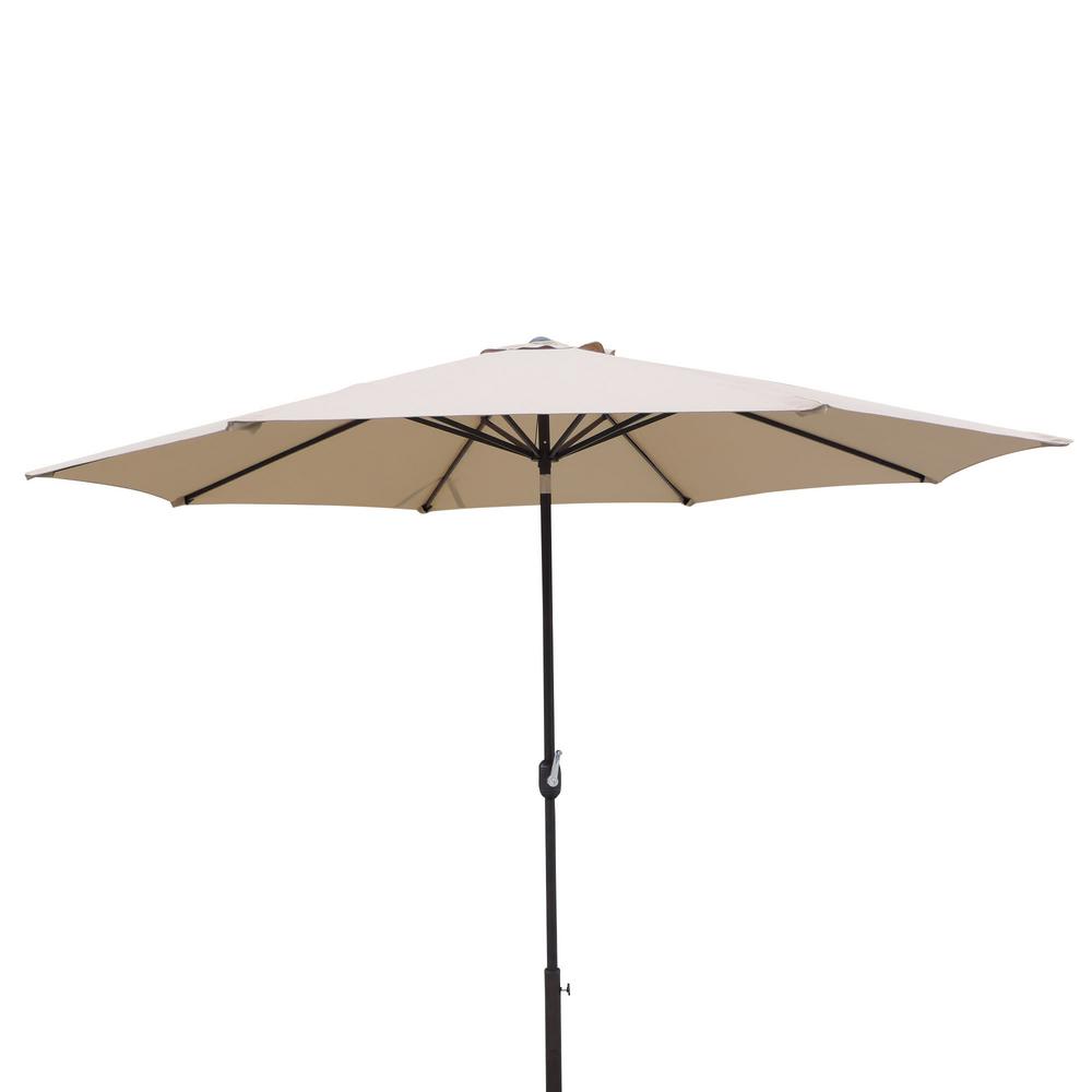 Island Umbrella Calypso 11 Ft Market Umbrella With Adjustable Tilt Weather Resistant Olefin Canopy Wind Vent Nu5450st The Home Depot