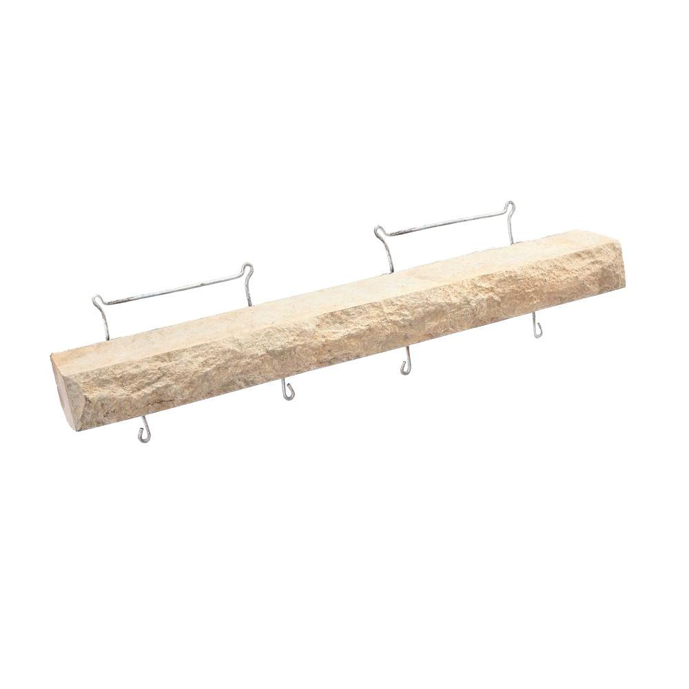 ClipStone 20 in. L x 3 in. W Cream Drip Ledge Flat StoneCSM.40.006.1