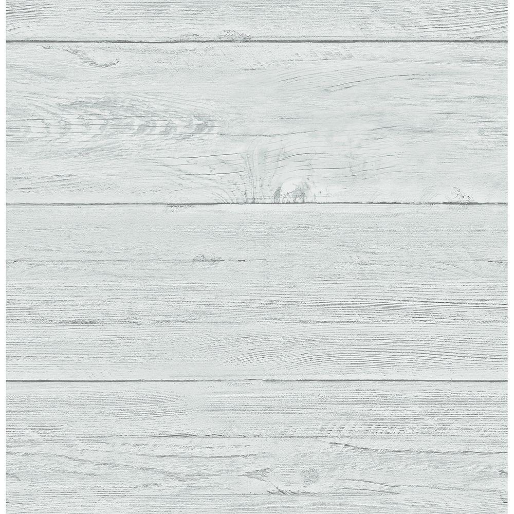 Brewster Aqua White Washed Boards Shiplap Wallpaper Sample 2701