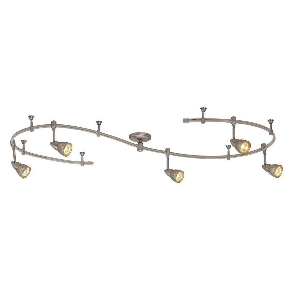 UPC 008938295826 product image for Hampton Bay Track Lighting 10 ft. Stainless Steel Line-Voltage Flexible Track Li | upcitemdb.com