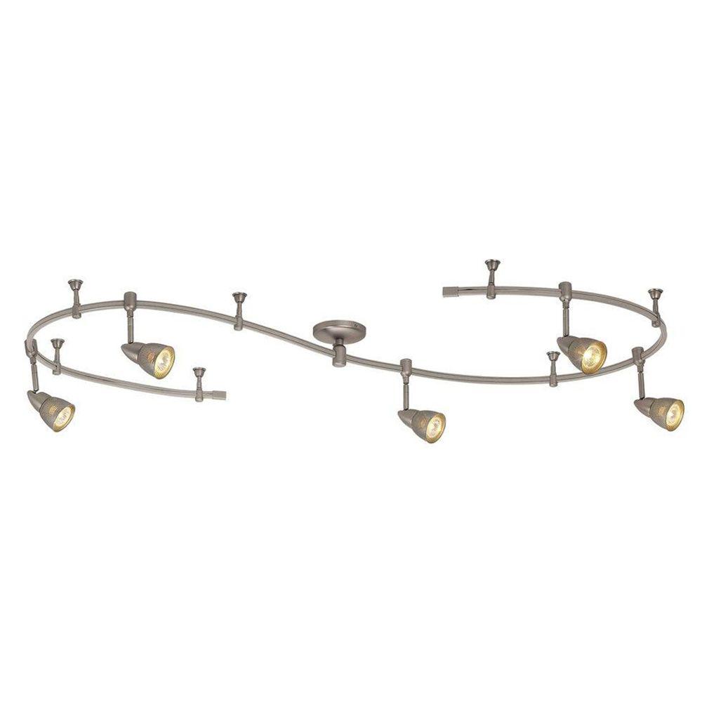 Hampton Bay 10 Ft 5 Light Brushed Steel Line Voltage Flexible Hampton Bay 10 Ft 5 Light Brushed