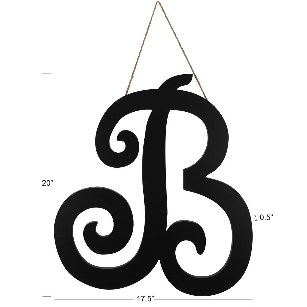 Decor Therapy 20 In Black B Script Letter Ac2833 The Home Depot Black B Script Letter Ac2833