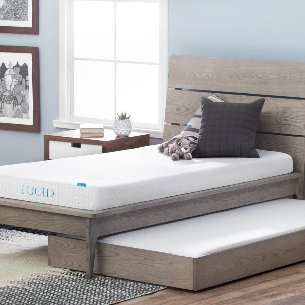 Lucid 5 In Twin Xl Dual Layer Gel Memory Foam Mattress Hdlu05tx45gf Twin Xl Dual Layer Gel Memory Foam Mattress Hdlu05tx45gf The Home Depot