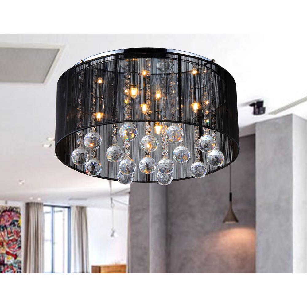 Warehouse Of Jasmine 4 Light Black Crystal Ceiling Chandelier Rl5072 The Home Depot - Crystal Ceiling Fixture Chandelier Warehouse Of Jasmine 4 Light Black Crystal Ceiling Chandelier Rl5072 The Home Depot - Crystal Ceiling Fixture Chandelier