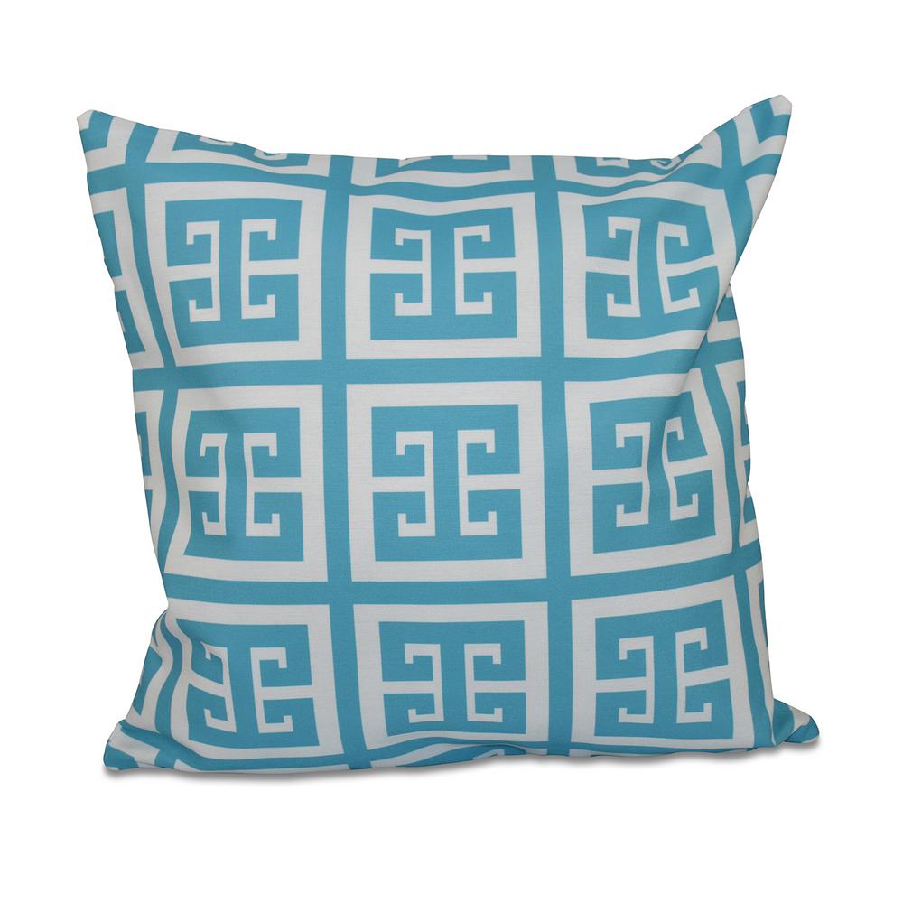 16 In X Greek Key Geometric Turquoise Pillow Pgn66bl6 Greek Key Geometric In Turquoise Pillow Pgn66bl6 16 The Home Depot