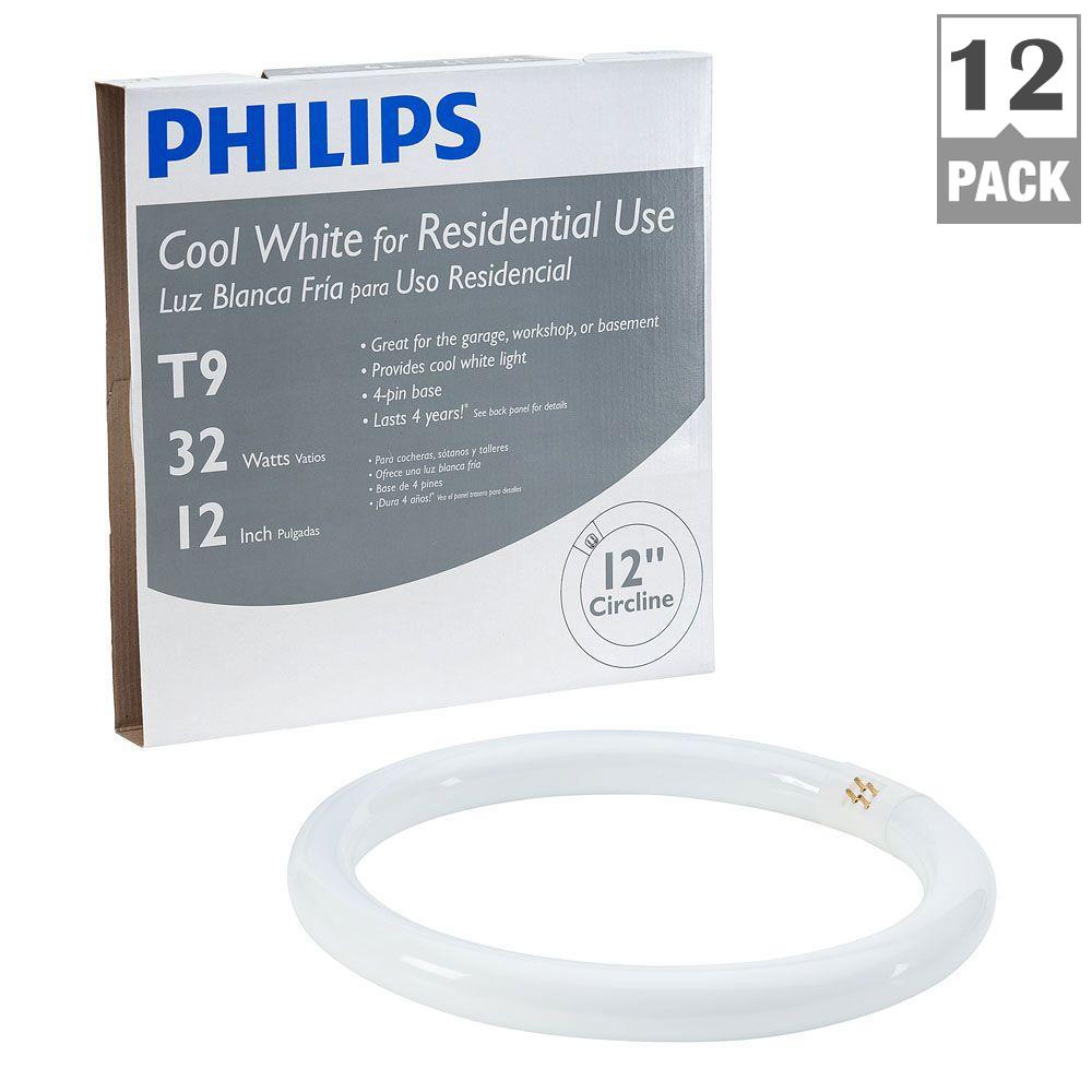 Circline Fluorescent Light Bulbs The Home Depot 32 Watt 12 In Circline T9 Linear Fluorescent Light Bulb