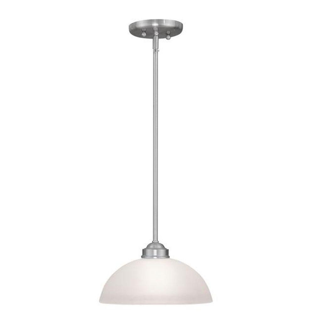 Livex Lighting Providence 1 Light Brushed Nickel Incandescent Livex Lighting Providence 1 Light Brushed Nickel Incandescent Pendant