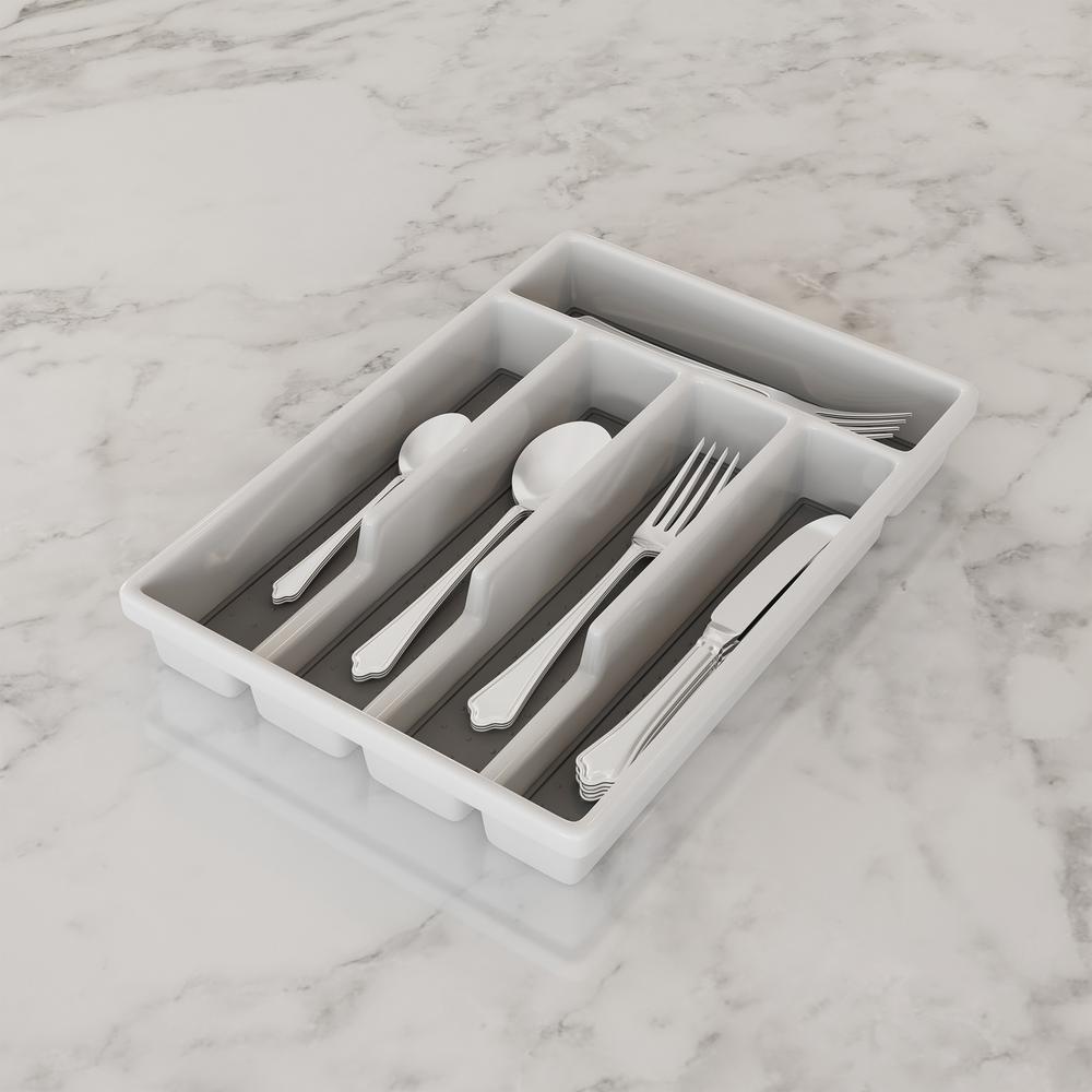 Cutlery Holder 5 Compartments Black Cutlery Racks