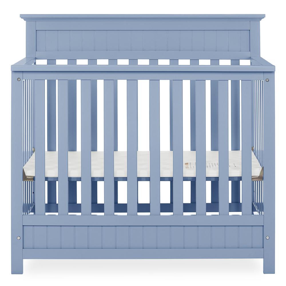blue mini crib