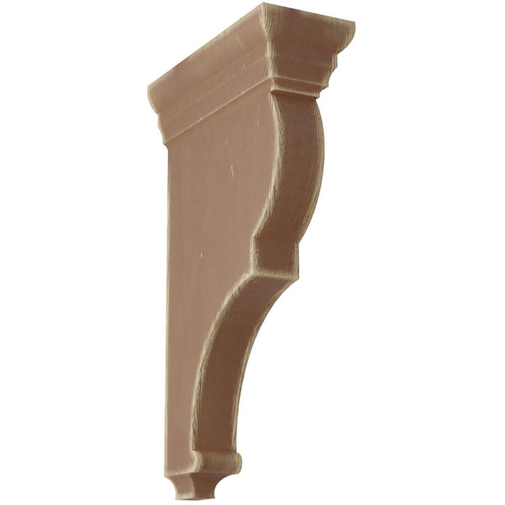 Walnut 3 W x 3 x Ready to be Stained Ekena Millwork CORW03X03X06LWWA-CASE-6 3W x 3 1//2D x 6H Small Lawson Wood Corbel 6 Piece 6-Pack