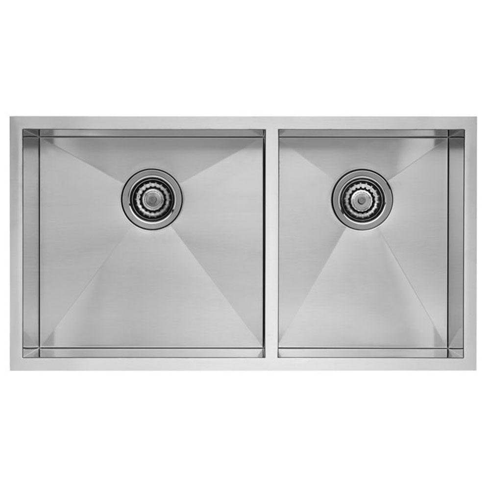 Blanco Quatrus R0 Undermount Stainless Steel 33 In 60 40 Double Bowl Kitchen Sink