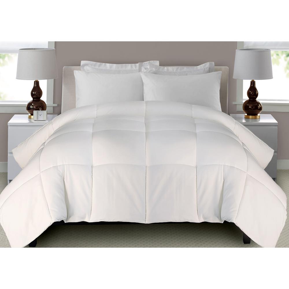 Blue Ridge 1 Piece White Twin Comforter Set 131551 The Home Depot