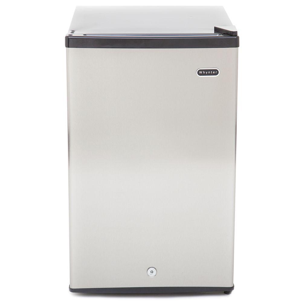 Whynter 2.1 cu. ft. Upright Freezer with Lock in Stainless Steel-CUF ...