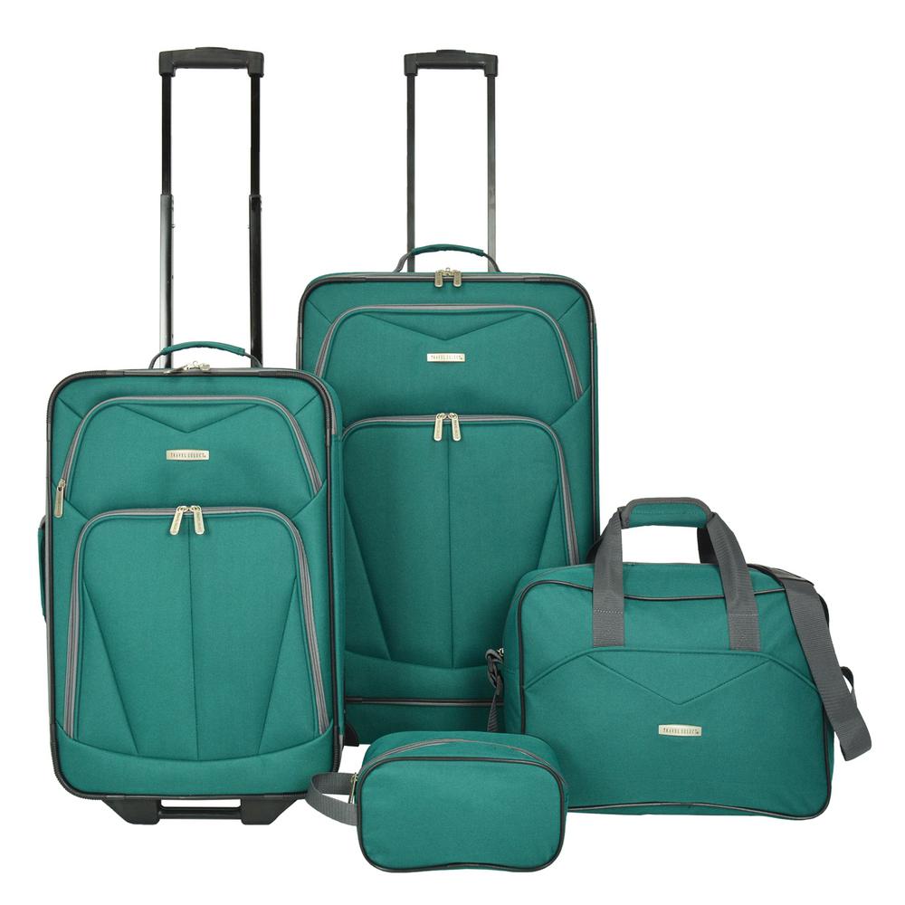 UPC 694396085521 product image for Kingway 4-Piece Green Luggage Set | upcitemdb.com