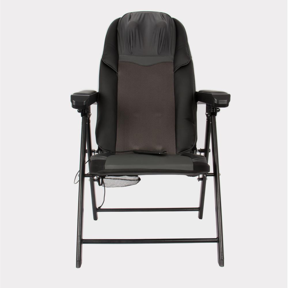 Lifesmart Calla Casa Black Portable Large Folding Massage Chair With Heat And Rolling Massage Includes Remote