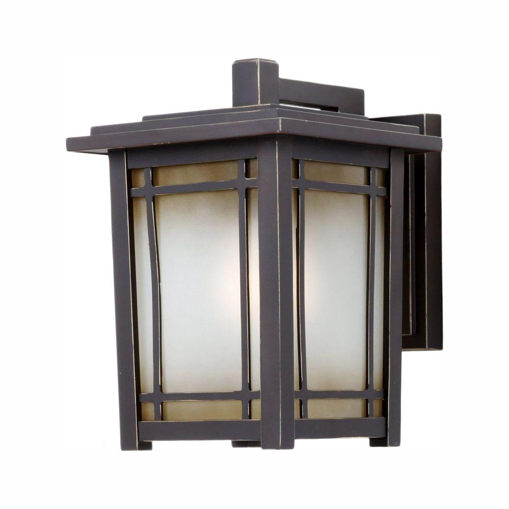 Home Decorators Collection Port Oxford 1-light Oil Rubbed Chestnut Outdoor Wall Mount Lantern