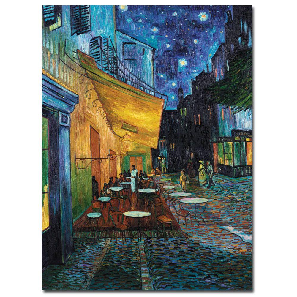 Trademark Fine Art 24 in. x 32 in. Cafe Terrace Canvas Art-M211-C2432GG ...