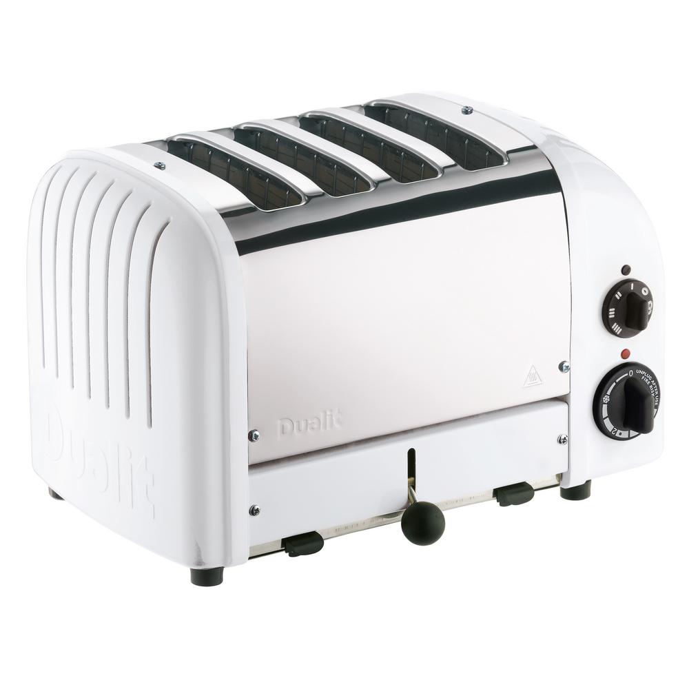 Dualit New Gen 4Slice White Wide Slot Toaster with Crumb Tray47153