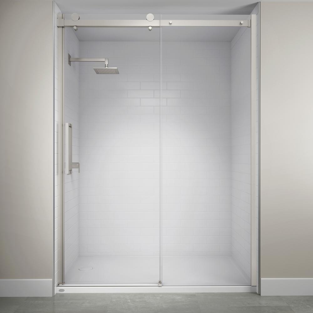 Kohler K 706014 D3 Mx Levity Bypass Shower Door With Towel Bar And 3 8 Inch Frosted Glass In Matte Nickel Amazon Com