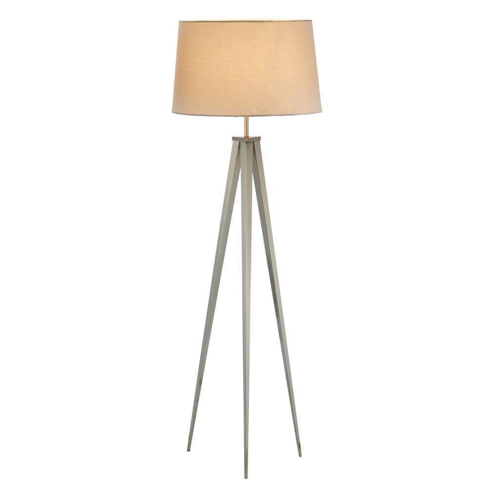 Wood Floor Lamps The Home Depot Satin Nickel Floor Lamp