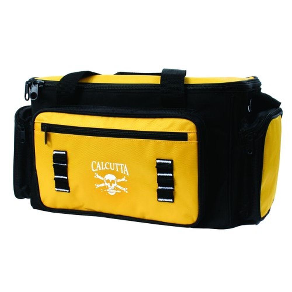 Calcutta Black and Yellow Tackle Bag with 4 Utility BoxesCTB103704