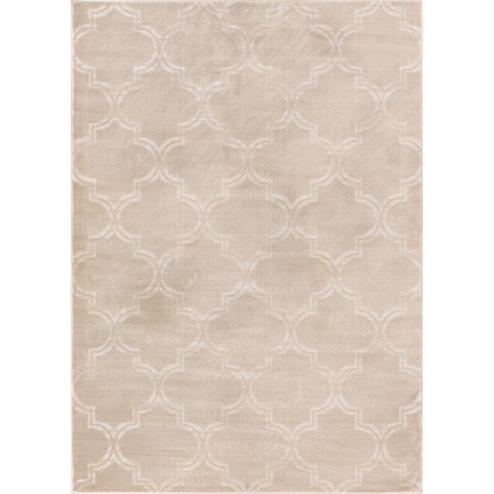 Well Woven New Age Jaclyn Beige 5 Ft X 7 Modern Moroccan Modern Moroccan Trellis Distressed Ombre Area Rug