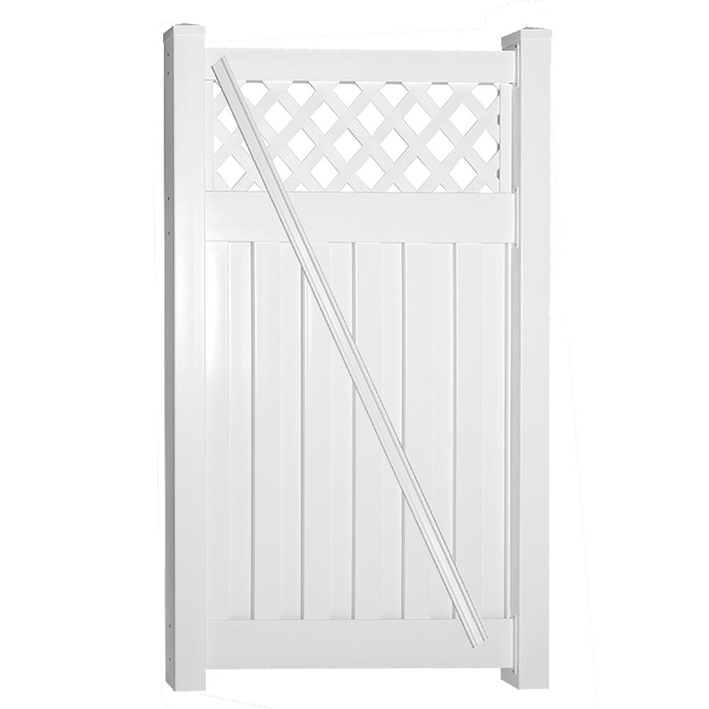 300 400 Vinyl Fence Gates Vinyl Fencing The Home Depot