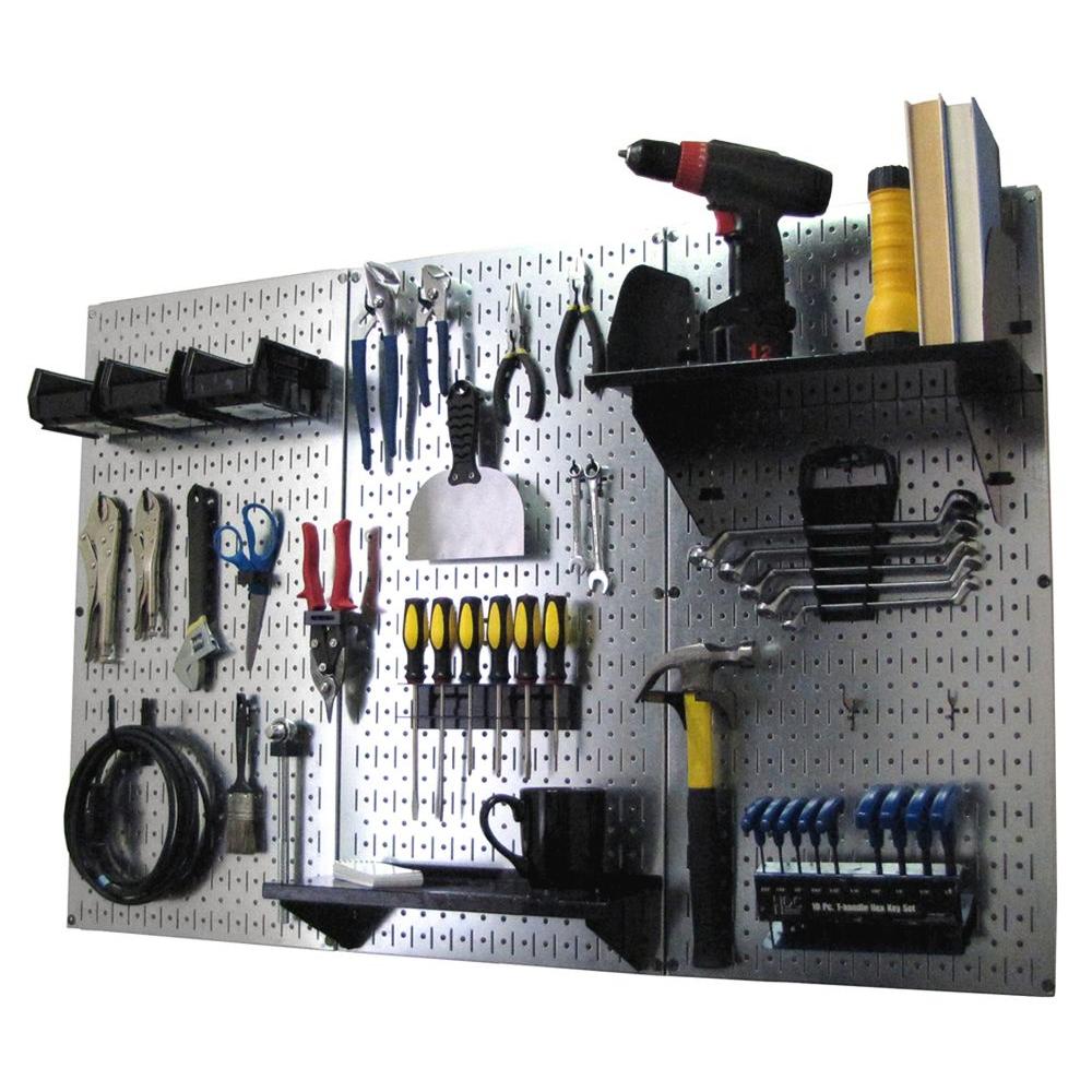 Wall Control 32 in. x 48 in. Metal Pegboard Standard Tool Storage Kit