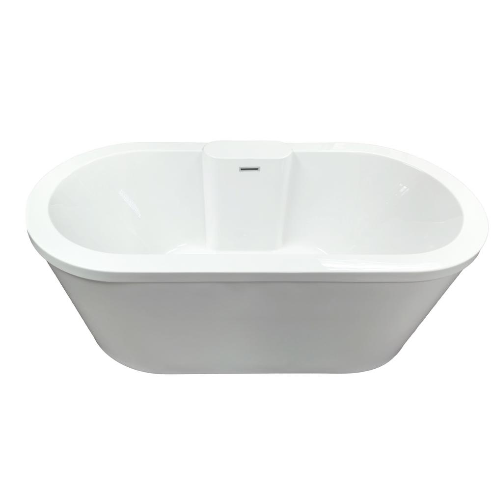 Hydro Systems Eveline 72 In. Flatbottom Freestanding Air Bath Bathtub ...