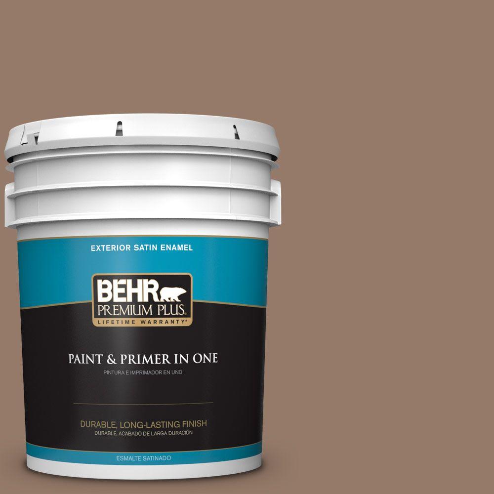 BEHR Premium Plus 5gal. BXC73 True Walnut Satin Enamel Exterior