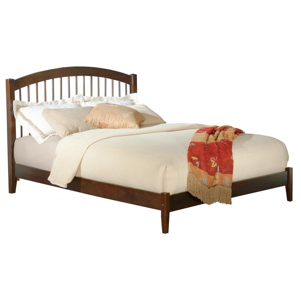 Atlantic Furniture Windsor Queen Platform Bed With Open Foot Board Atlantic Furniture Windsor Queen Platform Bed With Open Foot Board In Walnut